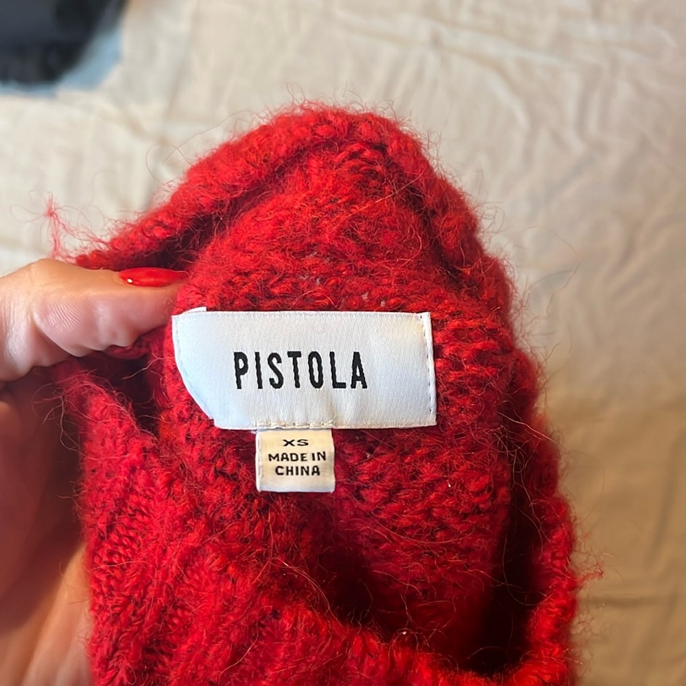 Pistols Super Soft Red Oversized Sweater